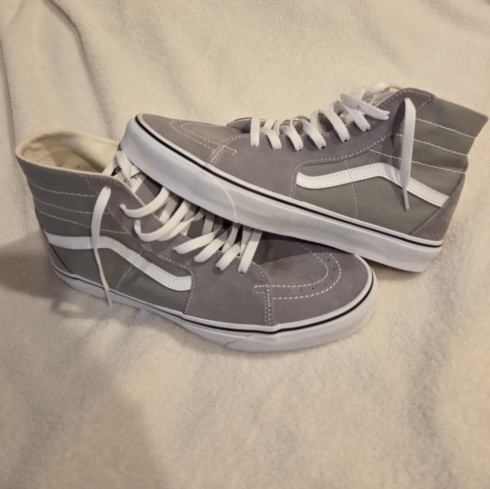Vans Sk8 Hi Tapered Drizzle Gray Classic Hi-Tops 11.5
